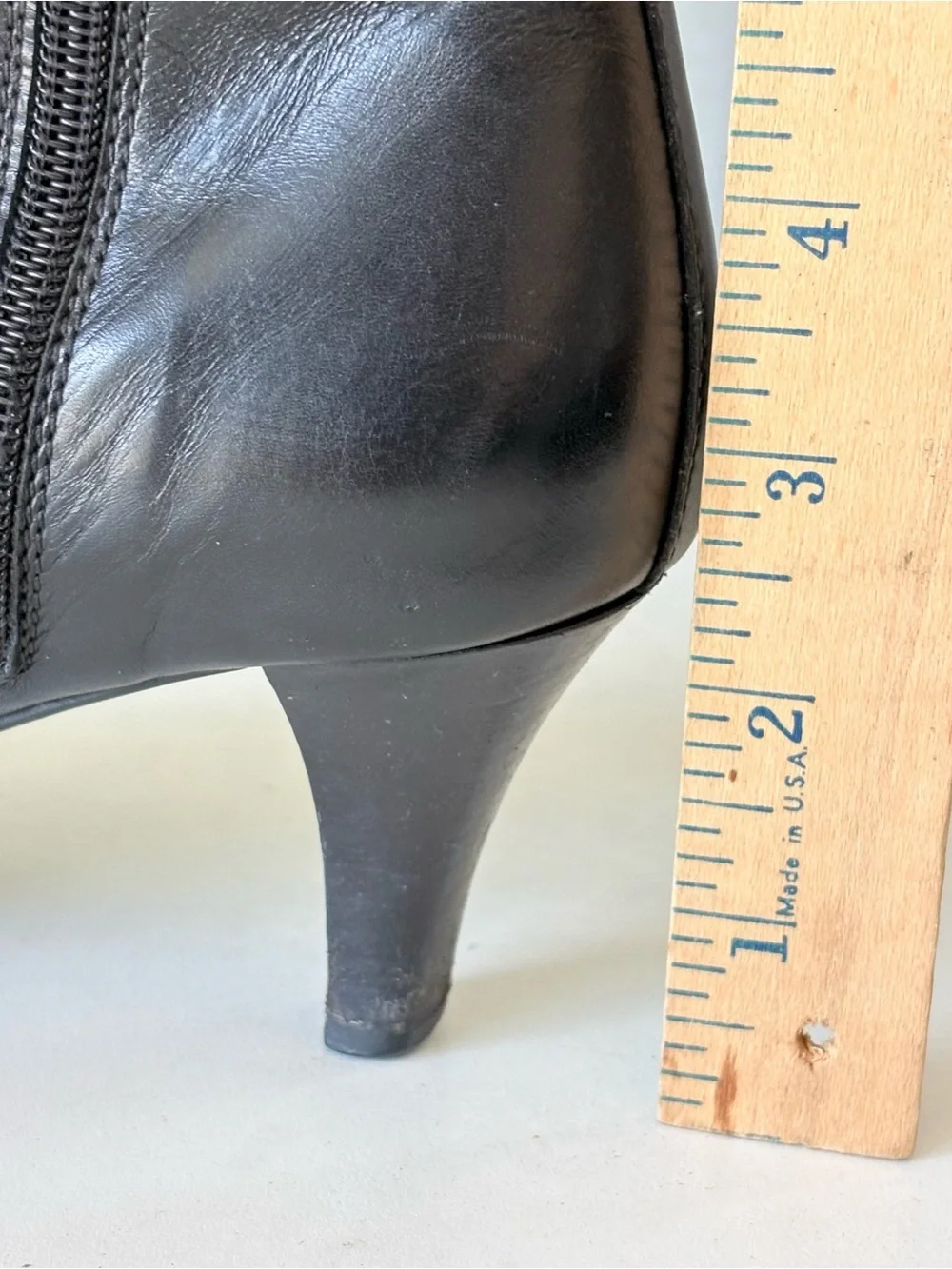Coach Black Full Leather Knee High Pumps Boots Point Toe Zip Womens Size 7 Italy